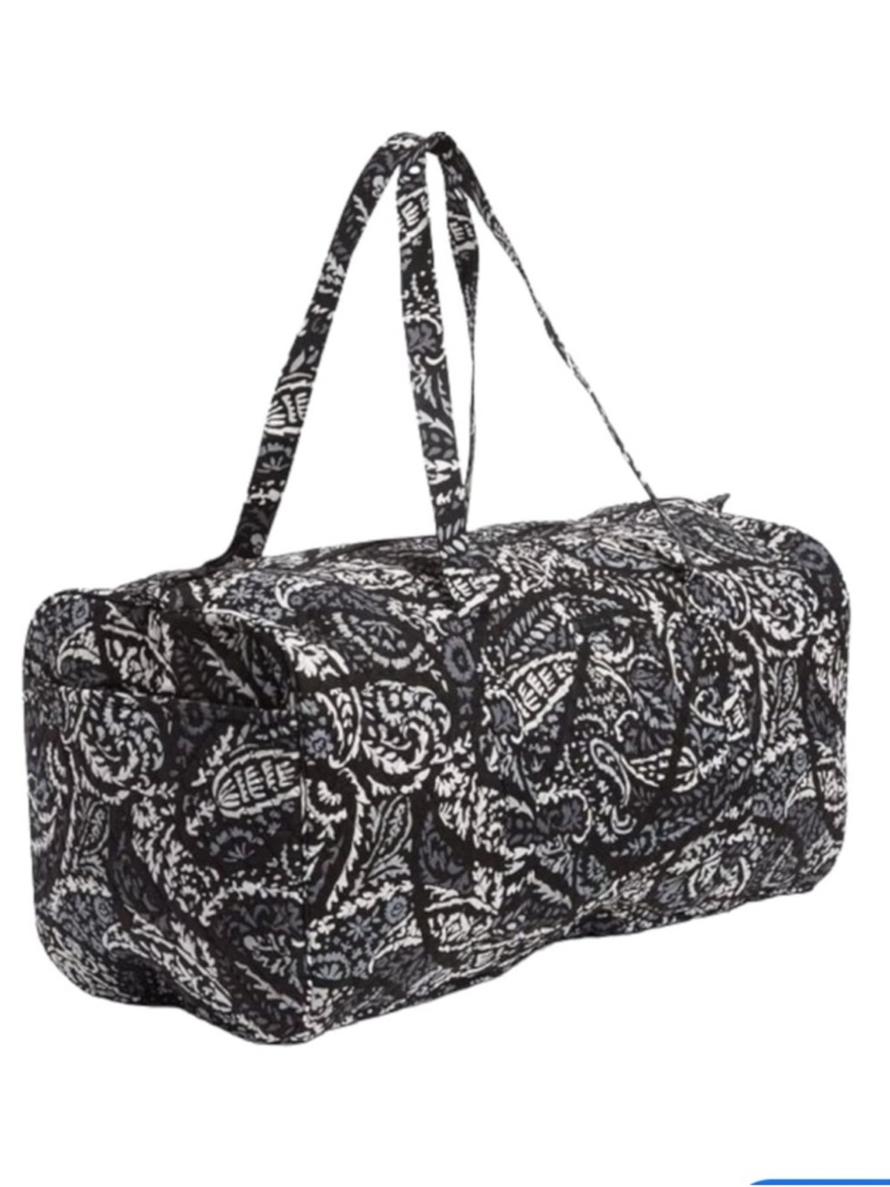 Vera Bradley Black Paisley Noir  Large Duffle Tote Bag
